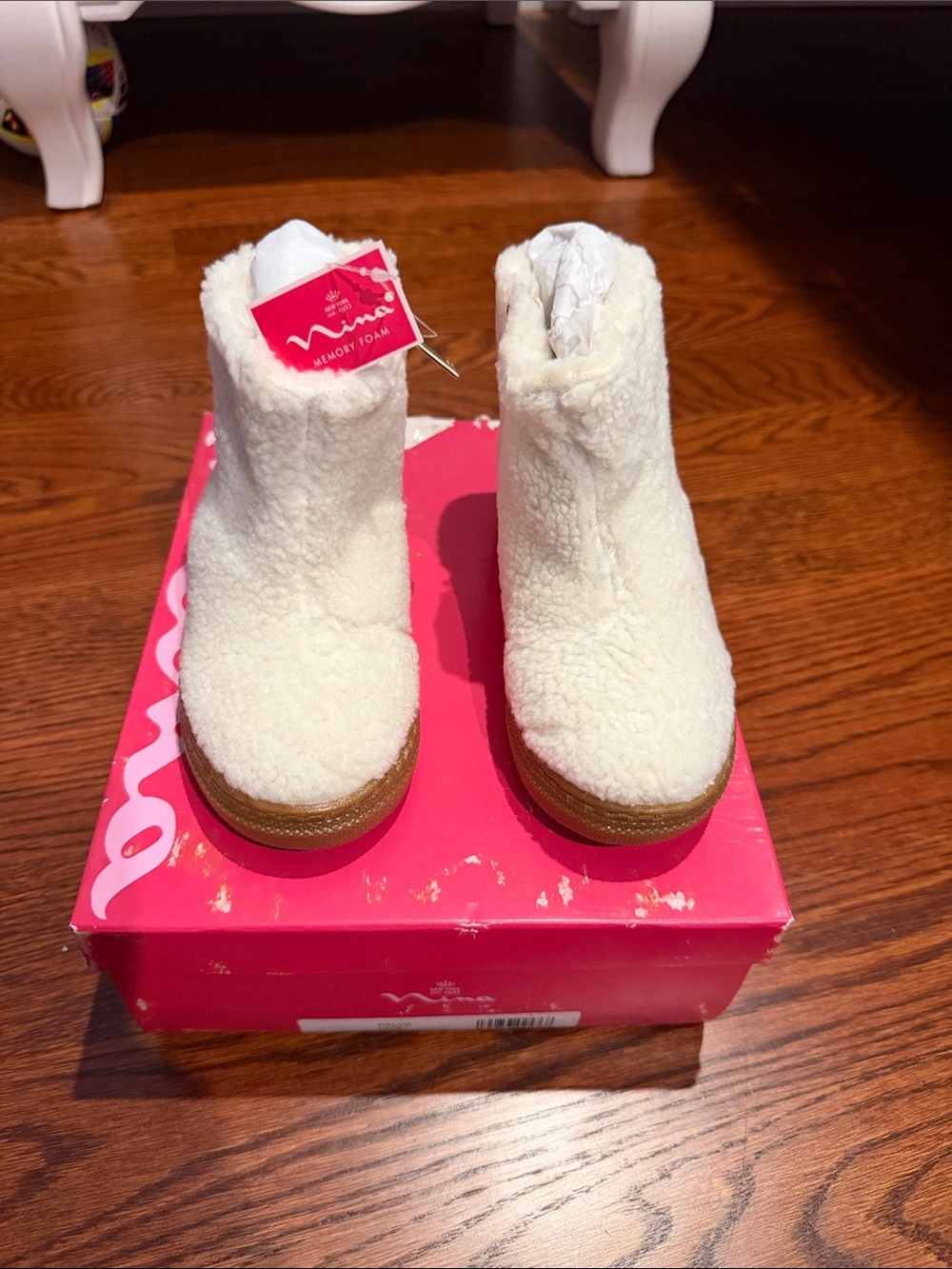 Girl Cozy Sherpa Boot - White